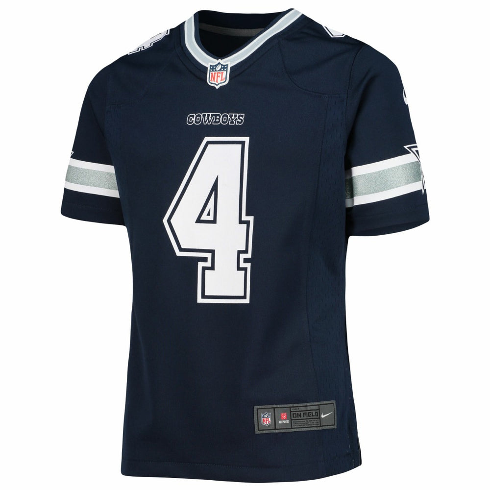 Nike Dak Prescott Dallas Cowboys Girls Youth Team Game Jersey Navy