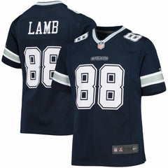 Nike CeeDee Lamb Dallas Cowboys Girls Youth Game Jersey Navy