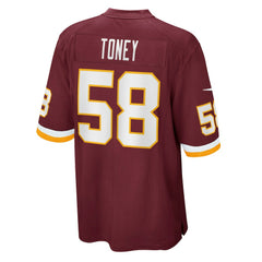 Nike Shaka Toney Washington Football Team Game Jersey Burgundy