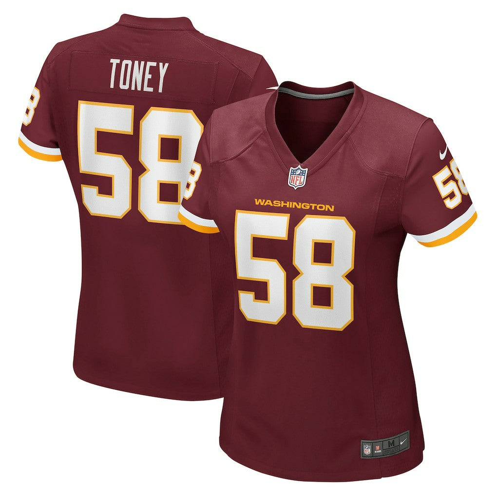 Nike Shaka Toney Washington Football Team Women's Game Jersey Burgundy