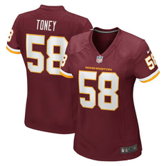 Nike Shaka Toney Washington Football Team Women's Game Jersey Burgundy