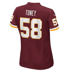Nike Shaka Toney Washington Football Team Women's Game Jersey Burgundy