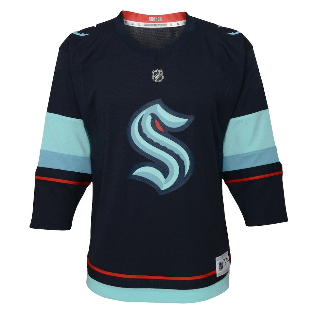 Seattle Kraken Youth Home Replica Custom Jersey - Navy - NHL 4459643