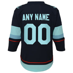 Seattle Kraken Youth Home Replica Custom Jersey - Navy - NHL 4459643