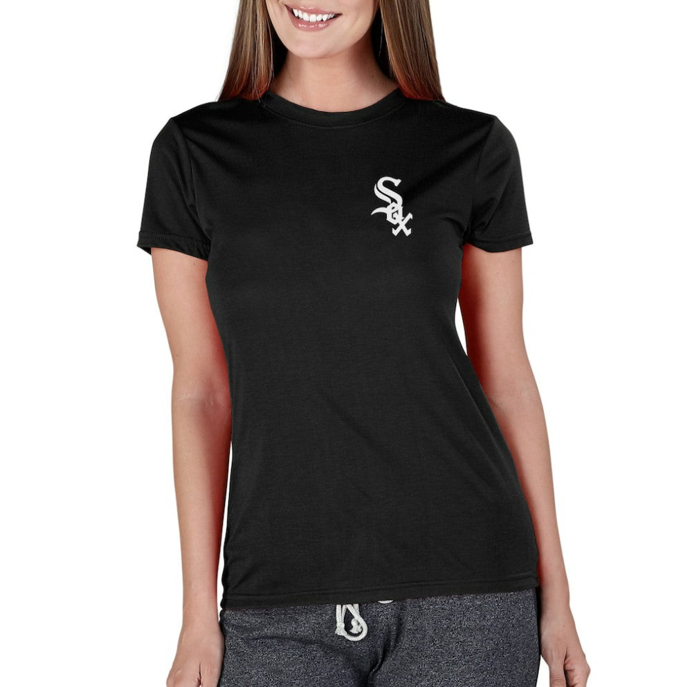 Chicago White Sox Concepts Sport Women's Marathon Knit Top - Black - MLB Lifestyle