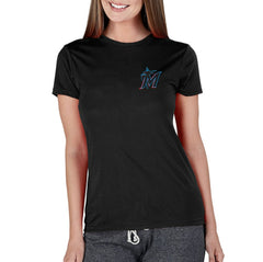 Miami Marlins Concepts Sport Women's Marathon Knit Top - Black - MLB Online