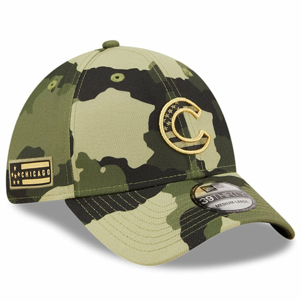 Chicago Cubs New Era 2022 Armed Forces Day 39THIRTY Flex Hat - Camo - New Era Discount