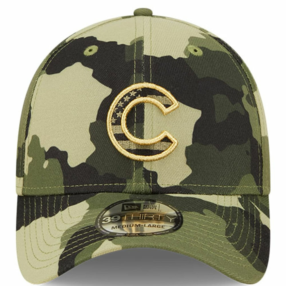 Chicago Cubs New Era 2022 Armed Forces Day 39THIRTY Flex Hat - Camo - New Era Discount