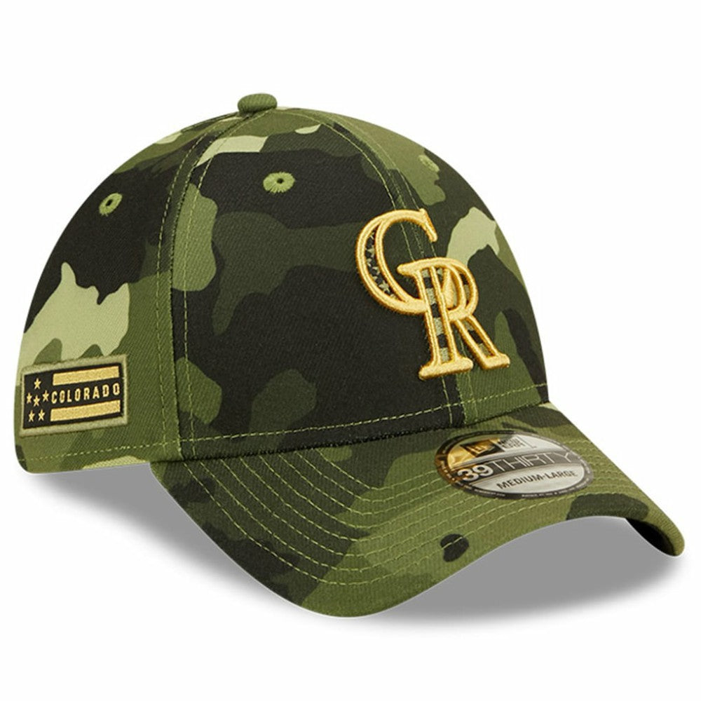 Colorado Rockies New Era 2022 Armed Forces Day 39THIRTY Flex Hat - Camo - New Era Online