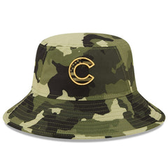 Chicago Cubs New Era 2022 Armed Forces Day Bucket Hat - Camo - New Era Sale