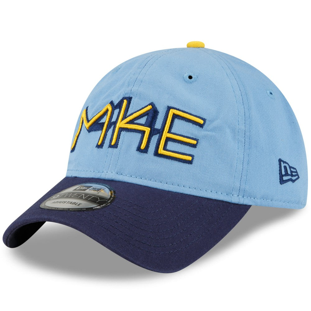 Milwaukee Brewers New Era 2022 City Connect 9TWENTY Adjustable Hat - Powder Blue - New Era Lifestyle