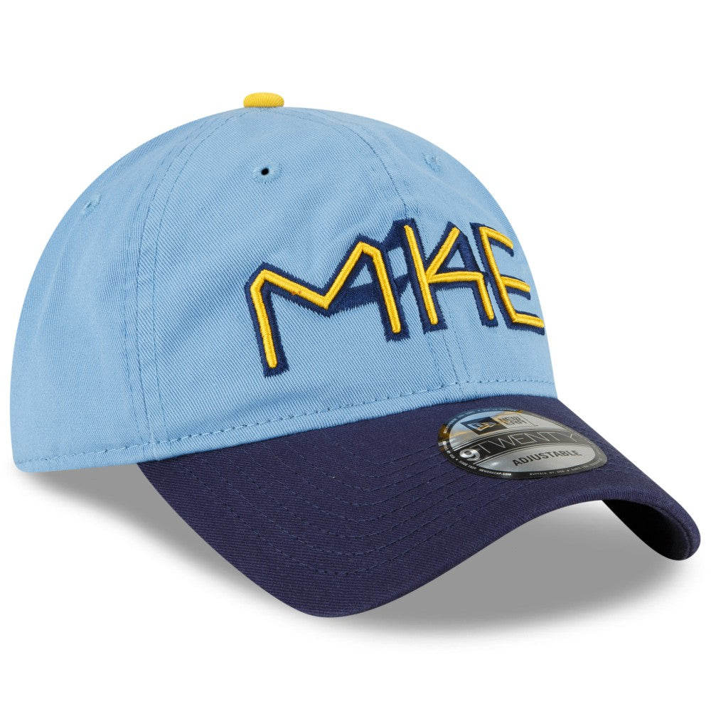 Milwaukee Brewers New Era 2022 City Connect 9TWENTY Adjustable Hat - Powder Blue - New Era Lifestyle