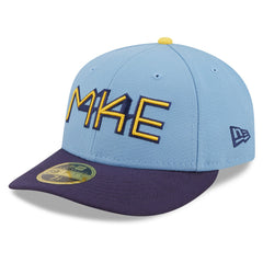 Milwaukee Brewers New Era 2022 City Connect Low Profile 59FIFTY Fitted Hat - Powder Blue - New Era Discount