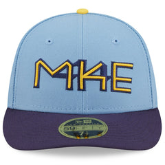 Milwaukee Brewers New Era 2022 City Connect Low Profile 59FIFTY Fitted Hat - Powder Blue - New Era Discount