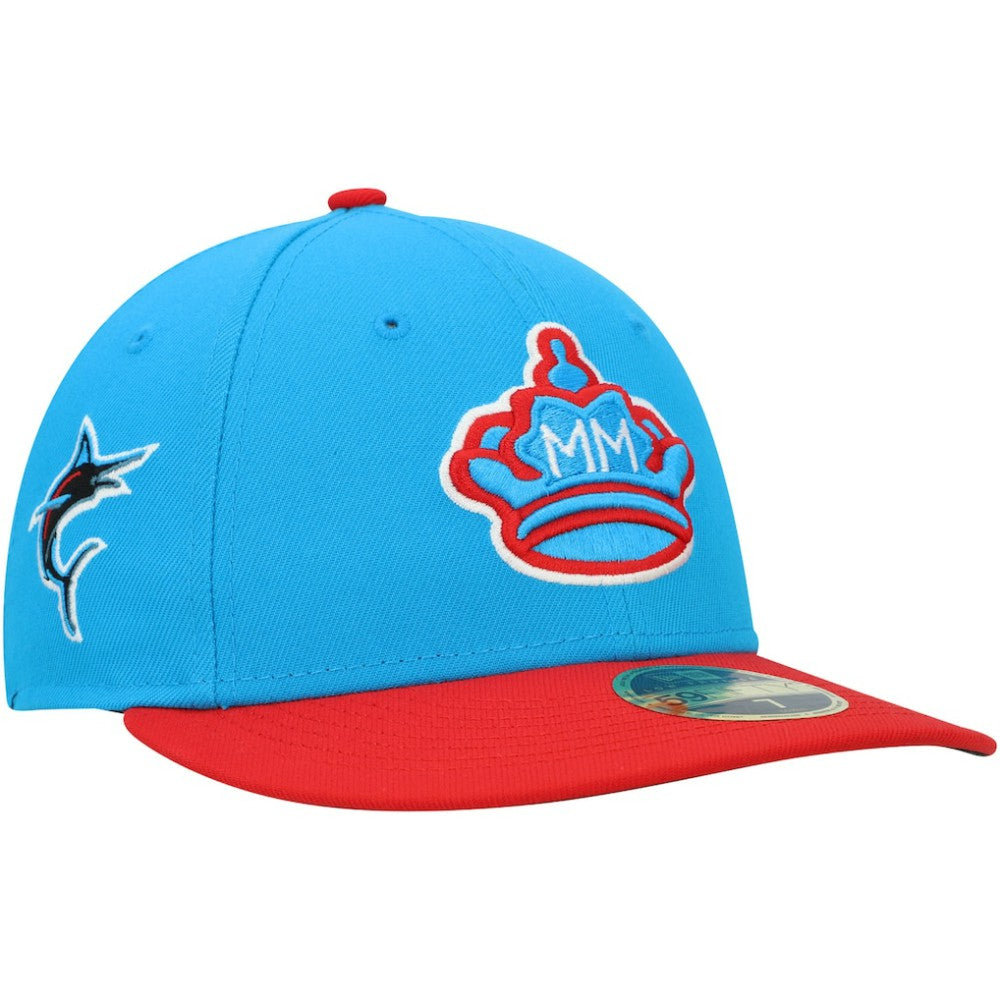 Miami Marlins New Era City Connect 59FIFTY Fitted Hat - Blue/Red - New Era Discount