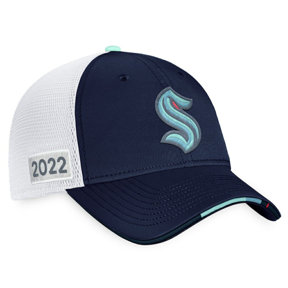 Seattle Kraken Fanatics 2022 NHL Draft Authentic Pro On Stage Trucker Adjustable Hat - Navy/White - NHL 4464798