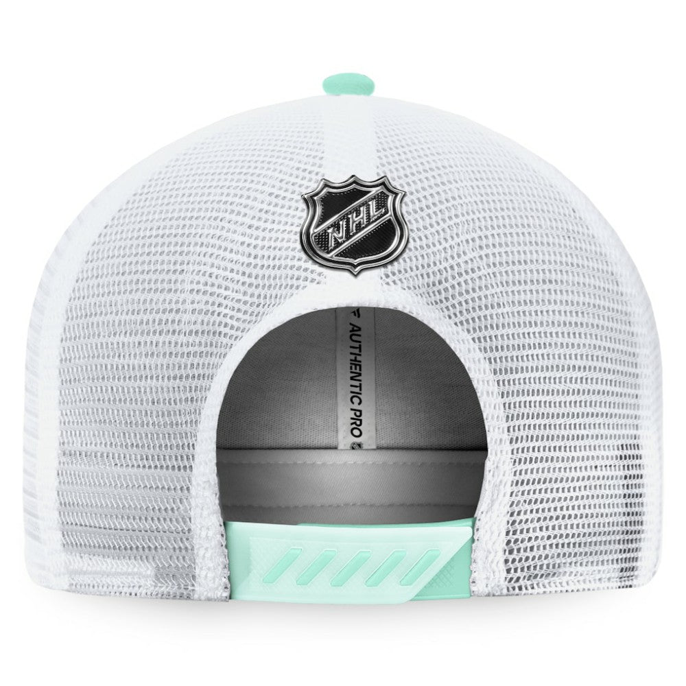 Seattle Kraken Fanatics 2022 NHL Draft Authentic Pro On Stage Trucker Adjustable Hat - Navy/White - NHL 4464798