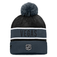 Vegas Golden Knights Fanatics Authentic Pro Rink Cuffed Knit Hat with Pom - Gray/Black - NHL 4464864