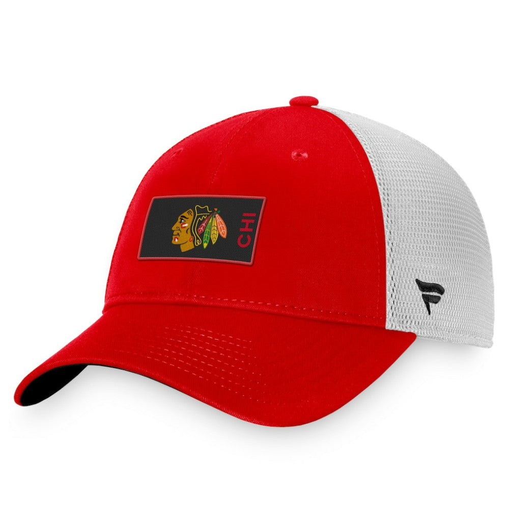 Chicago Blackhawks Fanatics Authentic Pro Rink Trucker Snapback Hat - Red - NHL 4464924