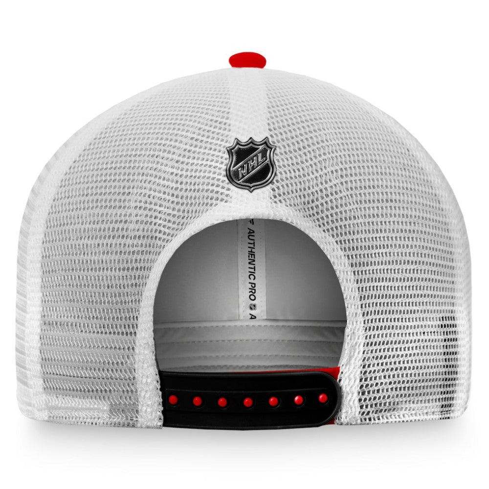 Chicago Blackhawks Fanatics Authentic Pro Rink Trucker Snapback Hat - Red - NHL 4464924