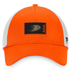Anaheim Ducks Fanatics Authentic Pro Rink Trucker Snapback Hat - Orange/White - NHL 4464936