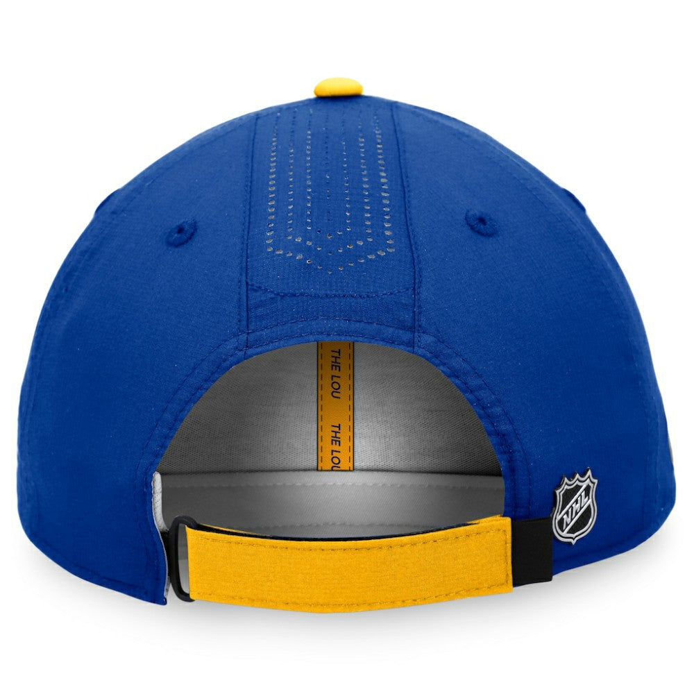 St. Louis Blues Fanatics Authentic Pro Rink Pinnacle Adjustable Hat - Blue - NHL 4465016
