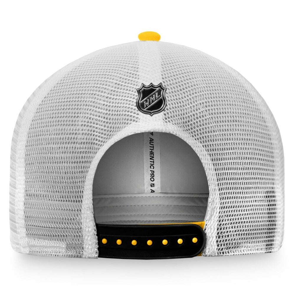 Pittsburgh Penguins Fanatics Authentic Pro Rink Trucker Snapback Hat - Gold/White - NHL 4465062