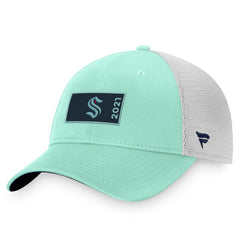 Seattle Kraken Fanatics Authentic Pro Rink Trucker Snapback Hat - Light Blue/White - NHL 4465080