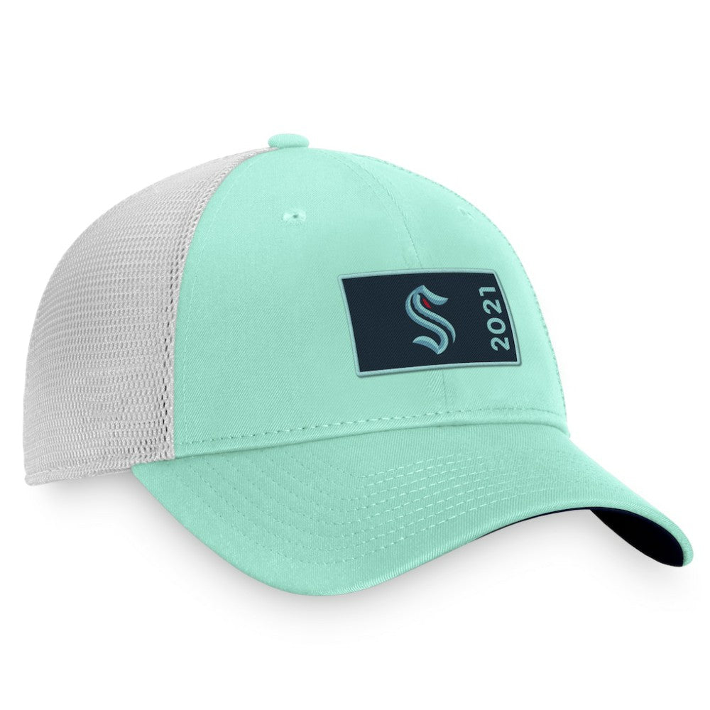 Seattle Kraken Fanatics Authentic Pro Rink Trucker Snapback Hat - Light Blue/White - NHL 4465080