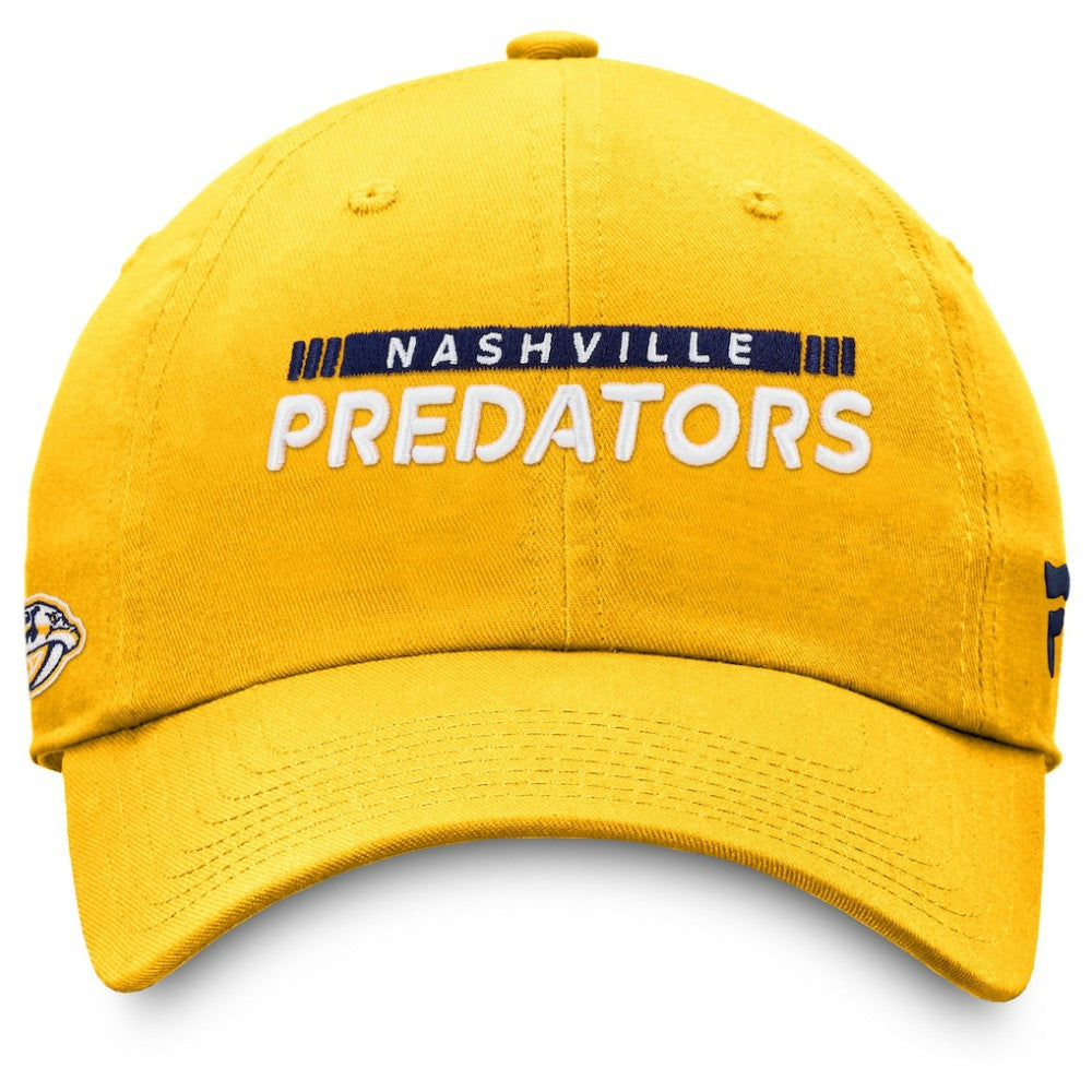 Nashville Predators Fanatics Authentic Pro Rink Adjustable Hat - Gold - NHL 4465089