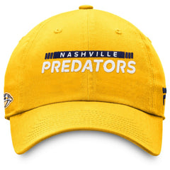 Nashville Predators Fanatics Authentic Pro Rink Adjustable Hat - Gold - NHL 4465089