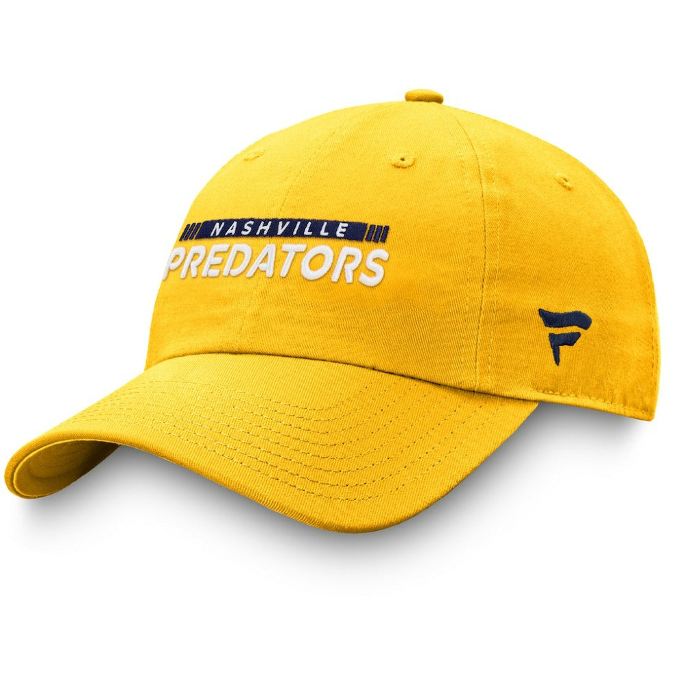Nashville Predators Fanatics Authentic Pro Rink Adjustable Hat - Gold - NHL 4465089