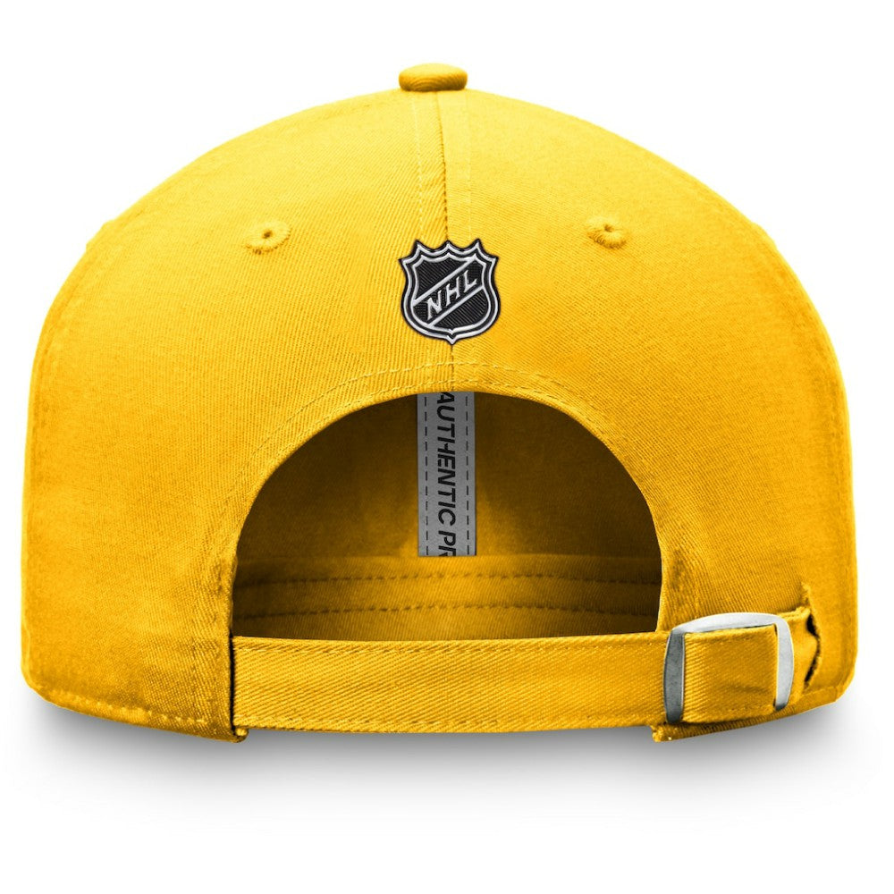 Nashville Predators Fanatics Authentic Pro Rink Adjustable Hat - Gold - NHL 4465089