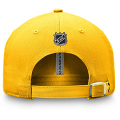 Nashville Predators Fanatics Authentic Pro Rink Adjustable Hat - Gold - NHL 4465089