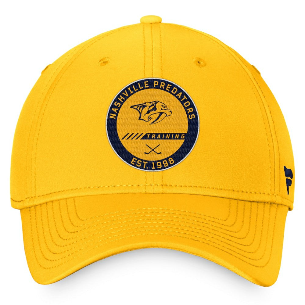 Nashville Predators Fanatics 2022 Authentic Pro Training Camp Flex Hat - Gold - NHL 4465179
