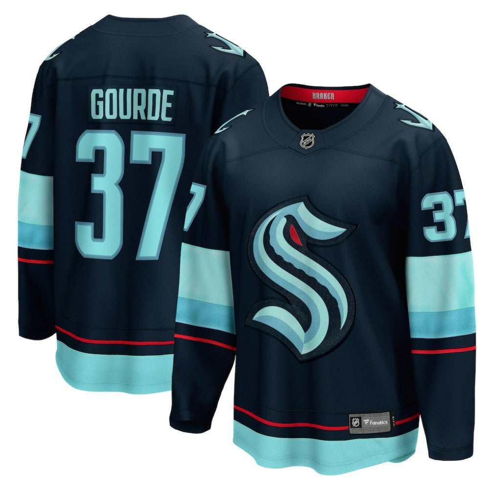 Yanni Gourde Seattle Kraken Fanatics Home Breakaway Player Jersey - Deep Sea Blue - NHL 4466252