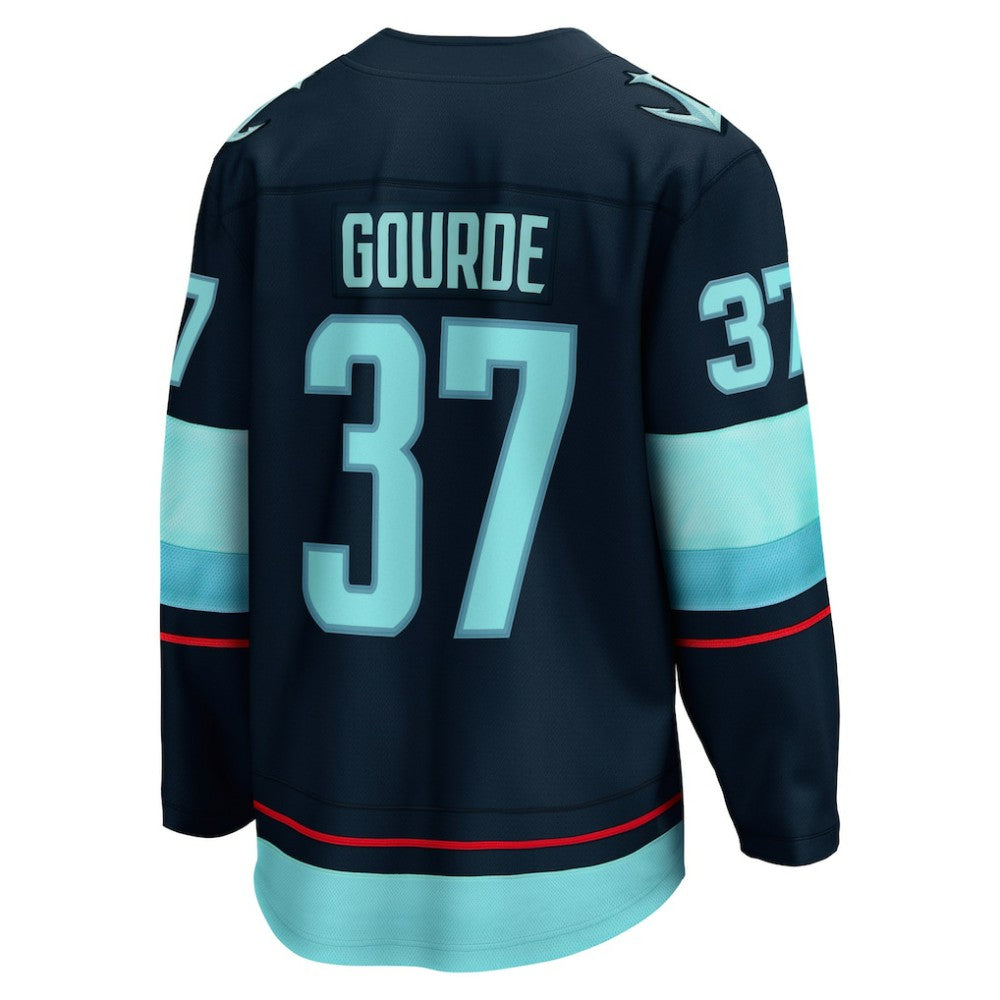 Yanni Gourde Seattle Kraken Fanatics Home Breakaway Player Jersey - Deep Sea Blue - NHL 4466252