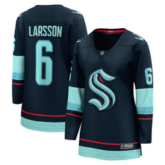 Adam Larsson Seattle Kraken Fanatics Women's Home Breakaway Player Jersey - Deep Sea Blue - NHL 4466255