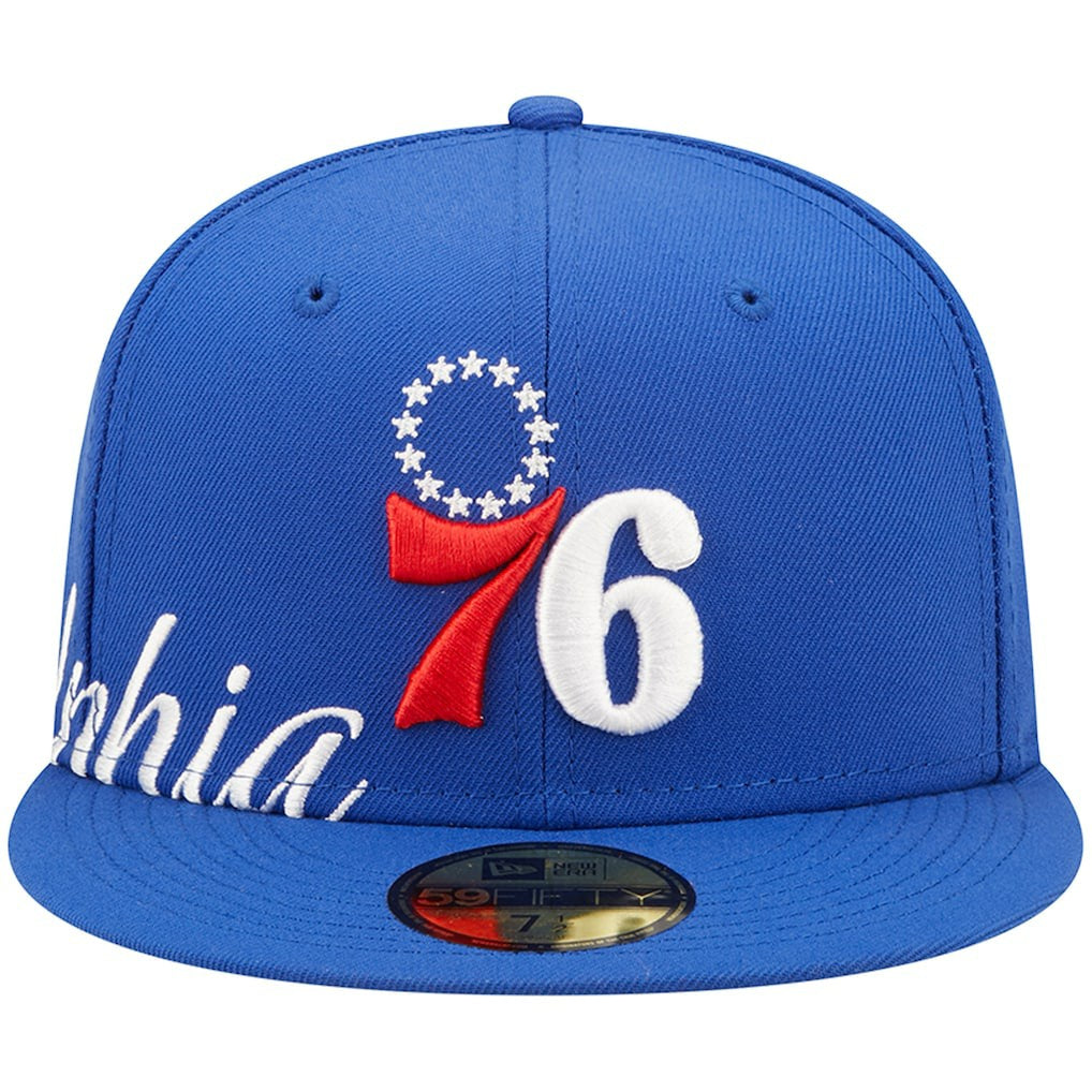 Philadelphia 76ers Side Split 59FIFTY Fitted Hat Royal | New Era outlet