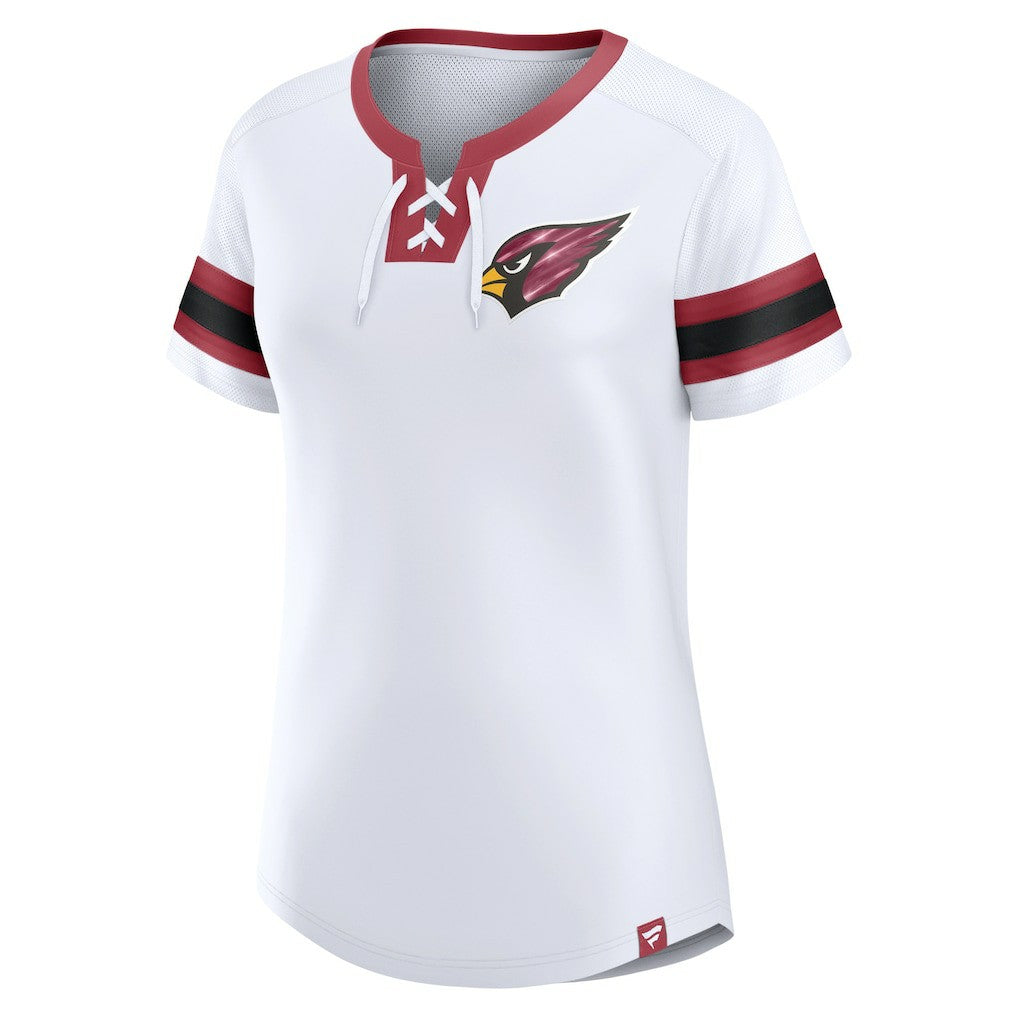 Fanatics Arizona Cardinals Women's Sunday Best Lace-Up T-Shirt White