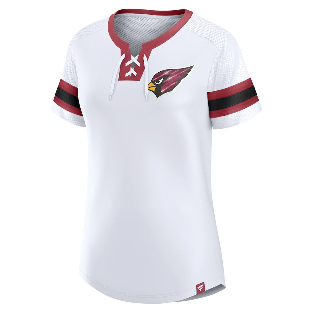 Fanatics Arizona Cardinals Women's Sunday Best Lace-Up T-Shirt White