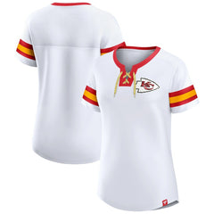 Fanatics Kansas City Chiefs Women's Sunday Best Lace-Up T-Shirt White