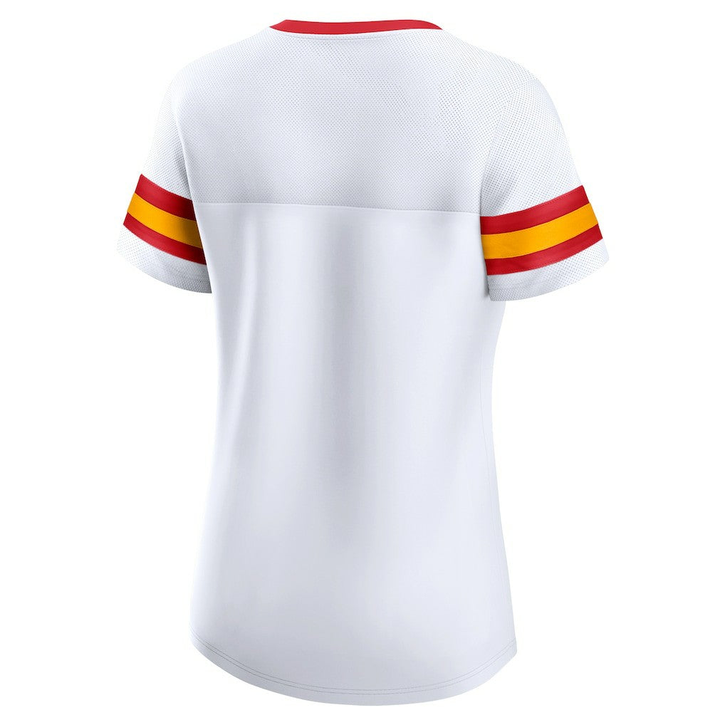 Fanatics Kansas City Chiefs Women's Sunday Best Lace-Up T-Shirt White