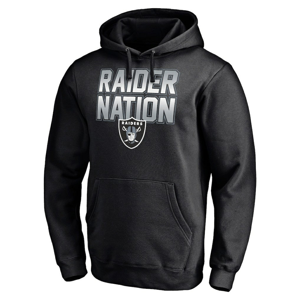Fanatics Las Vegas Raiders Hometown Collection Raider Nation Fitted Pullover Hoodie Black