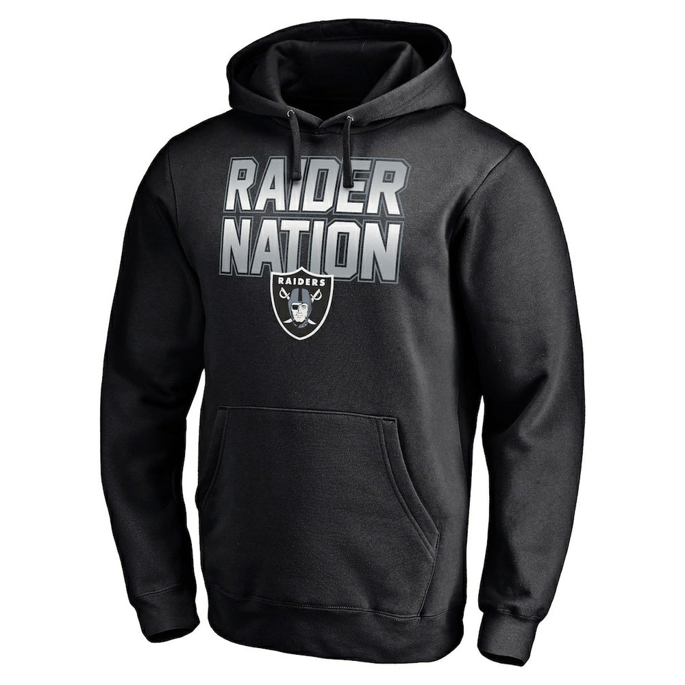 Fanatics Las Vegas Raiders Hometown Collection Raider Nation Fitted Pullover Hoodie Black