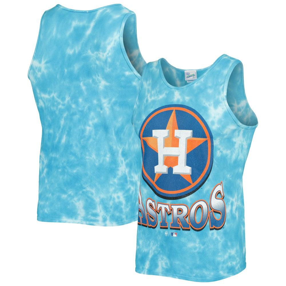 Houston Astros '47 Big Leaguer Tubular Tie-Dye Tank Top - Blue - 47 brand Discount