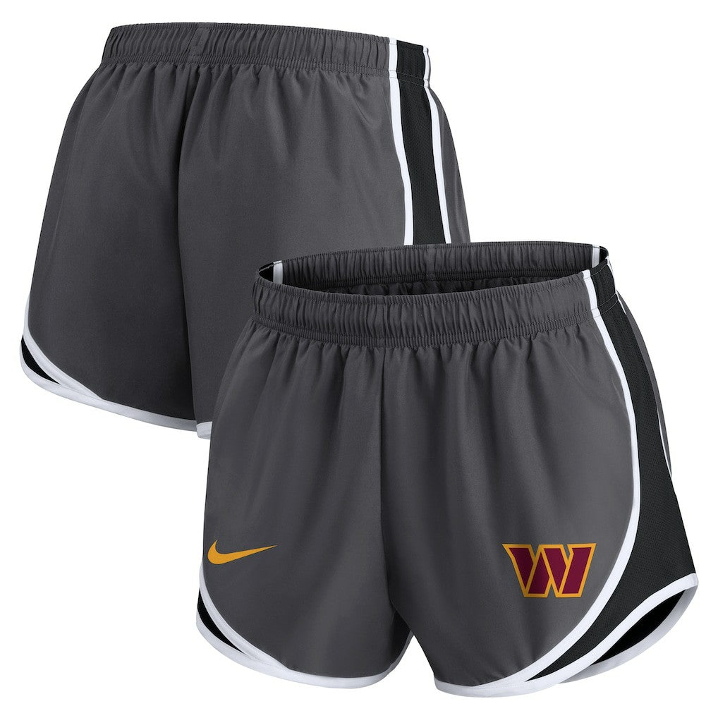 Nike Washington Commanders Women's Team Logo Performance Tempo Shorts Charcoal