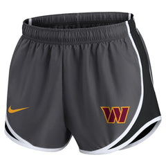 Nike Washington Commanders Women's Team Logo Performance Tempo Shorts Charcoal