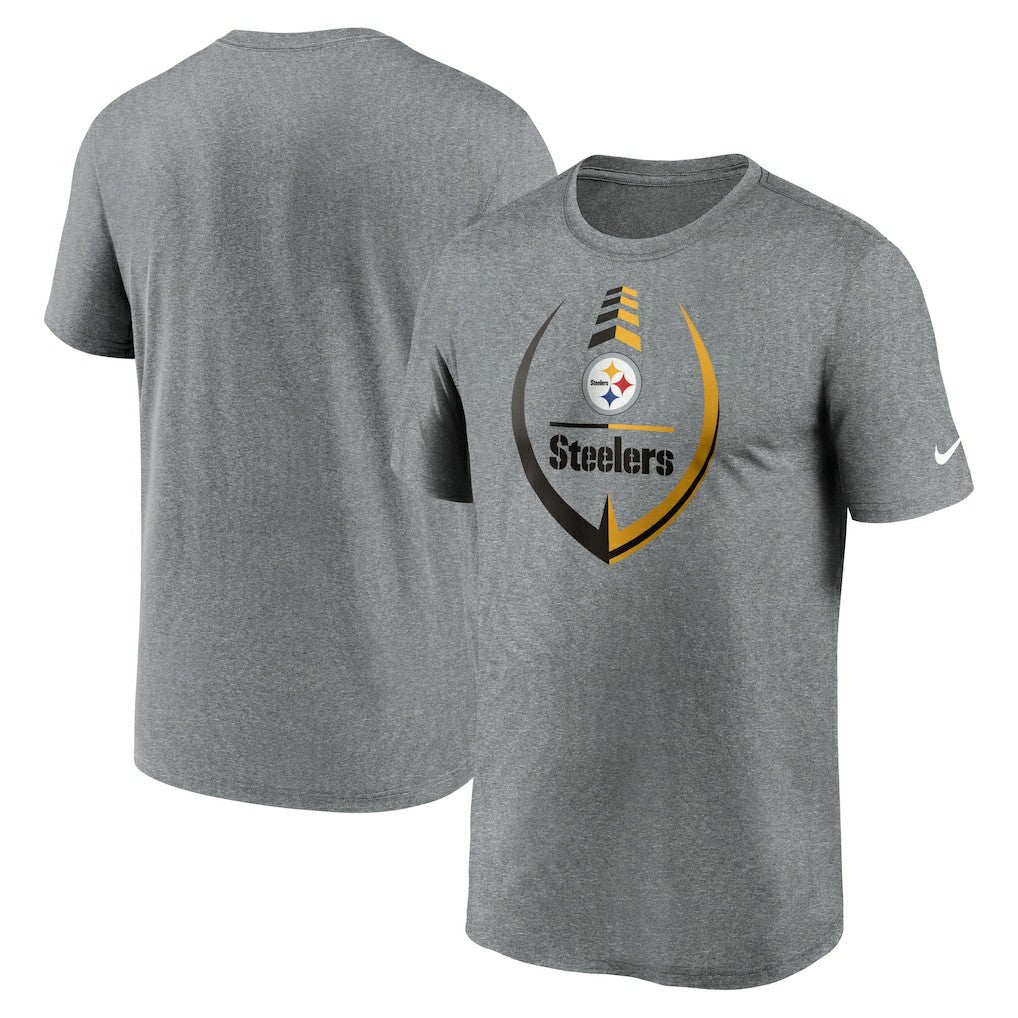 Nike Pittsburgh Steelers Icon Legend Performance T-Shirt Heathered Gray