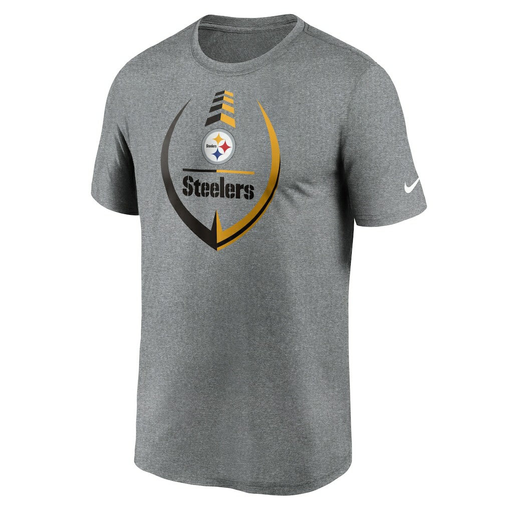 Nike Pittsburgh Steelers Icon Legend Performance T-Shirt Heathered Gray
